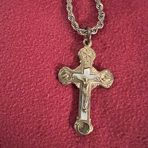 American showcase gold crucifix necklace